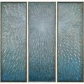 Solid Storage Supplies Silver Ice Hand Painted, Heavily Textured Bold Metallics Canvas Art by Martin Edwards SO2573322